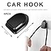 ZNDAW 4PCS Car Dashboard Mini Hooks, Strong Self Adhesive Vehicle Hanging Hooks Stick on Dashboard, Multifuntional Sticky Hook Backseat Hanger for Key Mask Earphone Charging Cable
