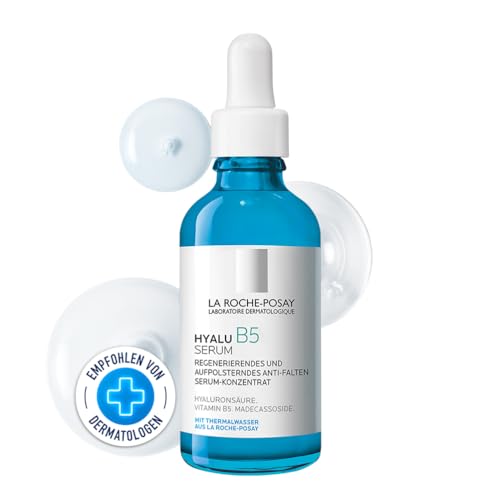 La Roche Posay Anti-Falten-Serum, Für normale bis empfindliche Haut, Regenerierend und Aufpolsternd, Mit Vitamin B5, Madecassosiden und Hyaluron, HYALU B5 Serum-Konzentrat, 30 ml