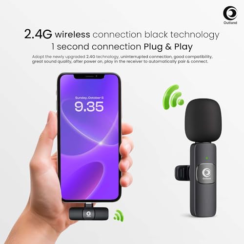 Image of Wireless Bluetooth Collar Mic for Youtubers - Ideal Microphone for Mobile YouTube, Wireless Mic for Vlogging, and for Clear Audio Live Recording No App Needed K8 | Plug and Play Microphone