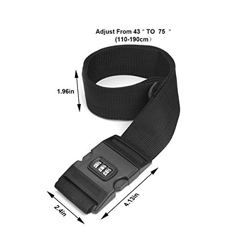 AZFUNN-2-PCS-Luggage-Straps-with-3-Dial-Combination-Lock-Suitcase-Belts-Travel-Accessories-Bag-Straps-Adjustable-Length-45-inch-to-69-inch
