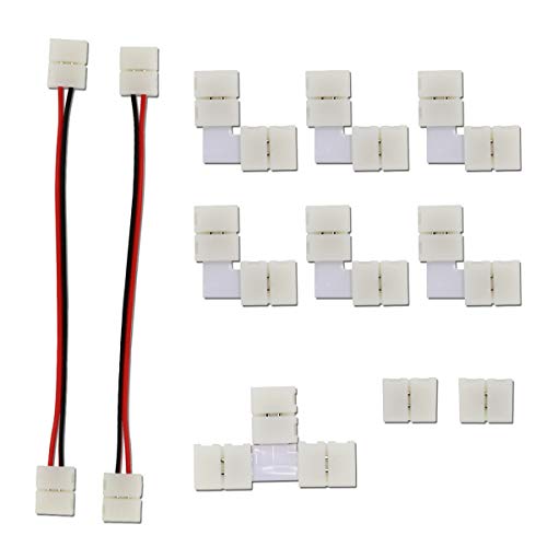 Tira LED amarilla regulable con kit completo y conectores miniatura 7