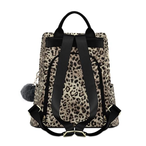 Image of ALAZA Leopard Print Cheetah Animal Backpack Purse for Women Anti Theft Fashion Back Pack Shoulder Bag