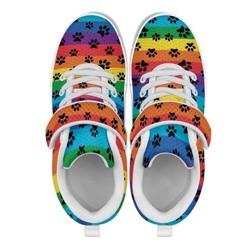 Girls Boys Lightweight Strap Sneakers Non-Slip Running Athletic Shoes High Top Barefoot Shoes Walking Sneakers