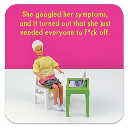 Bold & Bright - Funny Googled Symptoms Coaster - Small Gift Ideas For Her - Friends Birthday - Colleague Work Office - New Home Gift - Presents For Ladies Women - Sold By Brainbox Candy (Coaster)