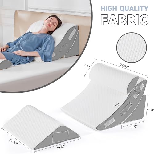 Yojoker 4Pcs Orthopedic Bed Wedge Pillow Set For Sleeping thumb #6
