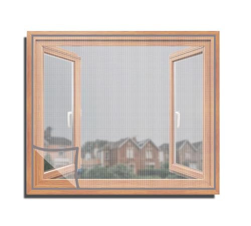 Image of TurtleGrip Standard Size Window Mosquito Net (Size-150x190cms /59.06x74.8 Inches /4.92x6.23 Feet - White) | 120 GSM Stitched Fiberglass Mesh with Strong Hook & Loop Adhesive for Easy Installation