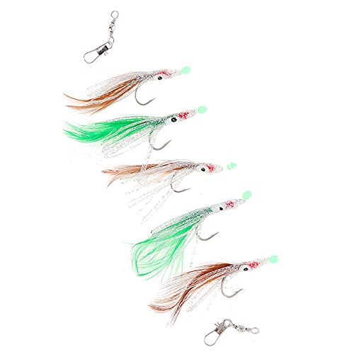 4 Packs de Cebos para Pesca Rigs Sabiki para Peces Cebo miniatura 4
