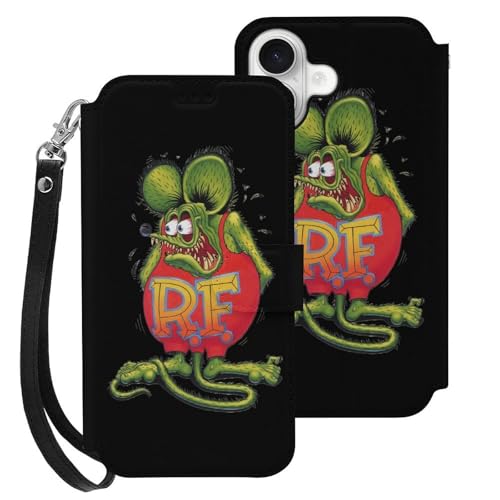 iPhone 16P[X/Jo[ bg tBN Rat Fink یJo[ z^ ACtH16/16pius/16pro/16promax/16eP[X Case Xgbvt ݊̂ wh~ Ռz lC J[h[ ^ 蒠^