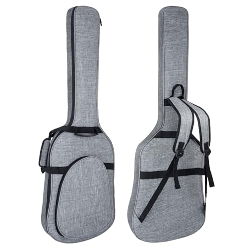 MUZNOTE - Bolsa para guitarra de bajo de 47 pulgadas de 0.35 pulgadas, funda para bajo eléctrico,...