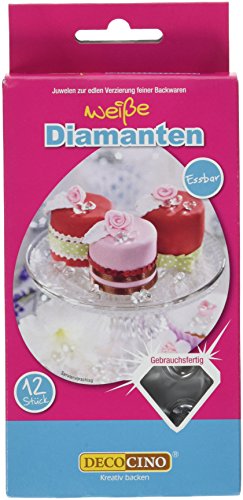 Dekoback Essbare Diamanten weiß, 2er Pack (2 x 12 g)