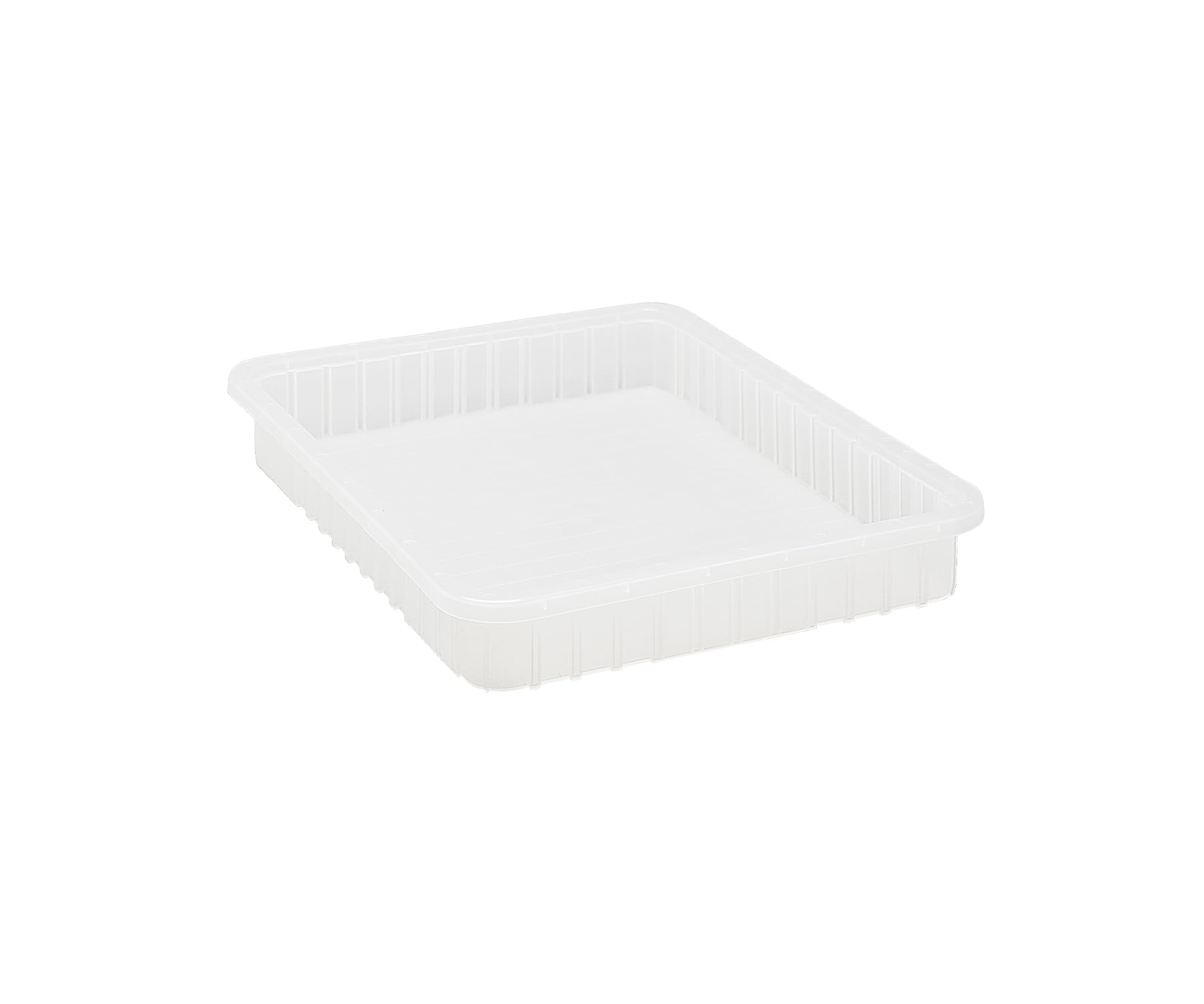 Dividable Grid Heavy Duty Part Organizer Clear Bins 23" L x 18" W x 3" H 6 Pack by QUANTUM STORAGE SYSTEMS – 23" L x 18" W x 3" H, 1181.25 cubic_inches, Plastic, Clear, Pack of 6