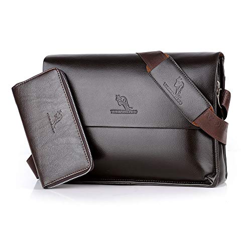 Herren Leder Aktentasche Umhängetasche Männer Handtasche Vintage Laptoptasche Männer Businesstaschen Cover