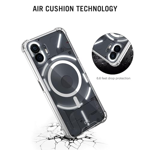 Image of DailyObjects Clear Magnetic Phone Case Cover Compatible with Nothing Phone 2 | Wireless Charging Slim Back Cover | 2 Layer Edge Protection & Shockproof