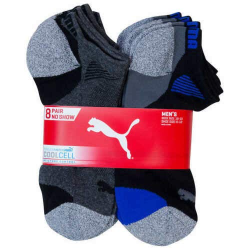 PUMAMen's 8 Pack Low Cut Socks Running Socks