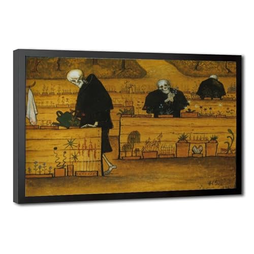 Impression sur toile Hugo Simberg The Garden of Death cadre suspendu 20x30 cm