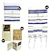 Holy Land Market New Covenant Prayer Shawl with Bag, Card & Tallit Brochure, Soft Fabric, 72x22 Inches for Women and Men