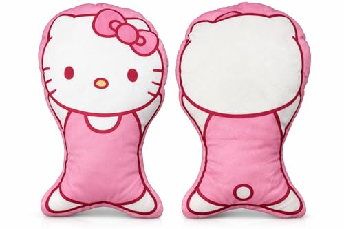 Hello Kitty Snuggle Pillow | Hello Kitty Home Goods | Hello Kitty Pillow Plush | Hello Kitty Pillow Cover Included | Pink/White | 15