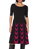 Vestido de punto APART Fashion Knitted Dress Vestido de cóctel, Black/Berry, 40 para Mujer