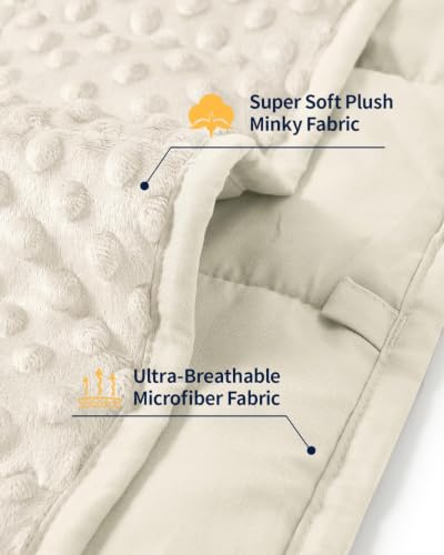 Image of Mr. Sandman Cooling Weighted Blanket for Adults, Queen Size 12 lbs, 48″x72″