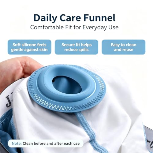 Men's Wearable Urinal Underwear with Silicone Collector, Cotton Design (Blue, L) by UrinEbhq - Used condition - Image 4