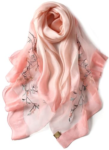 Scarf for Women Silk Scarves Gradient Silk Scarves Elegant Wraps Shade Scarves Lightweight Shawl Pashmina