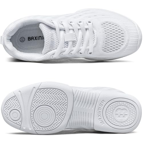 Girls White Cheerleading Shoes Breathable Kids Cheer Competition Sneakers Athletic Training Tennis Shoes4