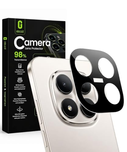 Image of iGluz Compatible with Redmi Note 15 Pro Camera Lens Protector (1 Pack) | Premium 9H Tempered Glass Camera Guard | Ultra Clear HD | Scratch Resistant | Case Friendly Fit | Bubble Free Easy Installation | Full Coverage Lens Protection