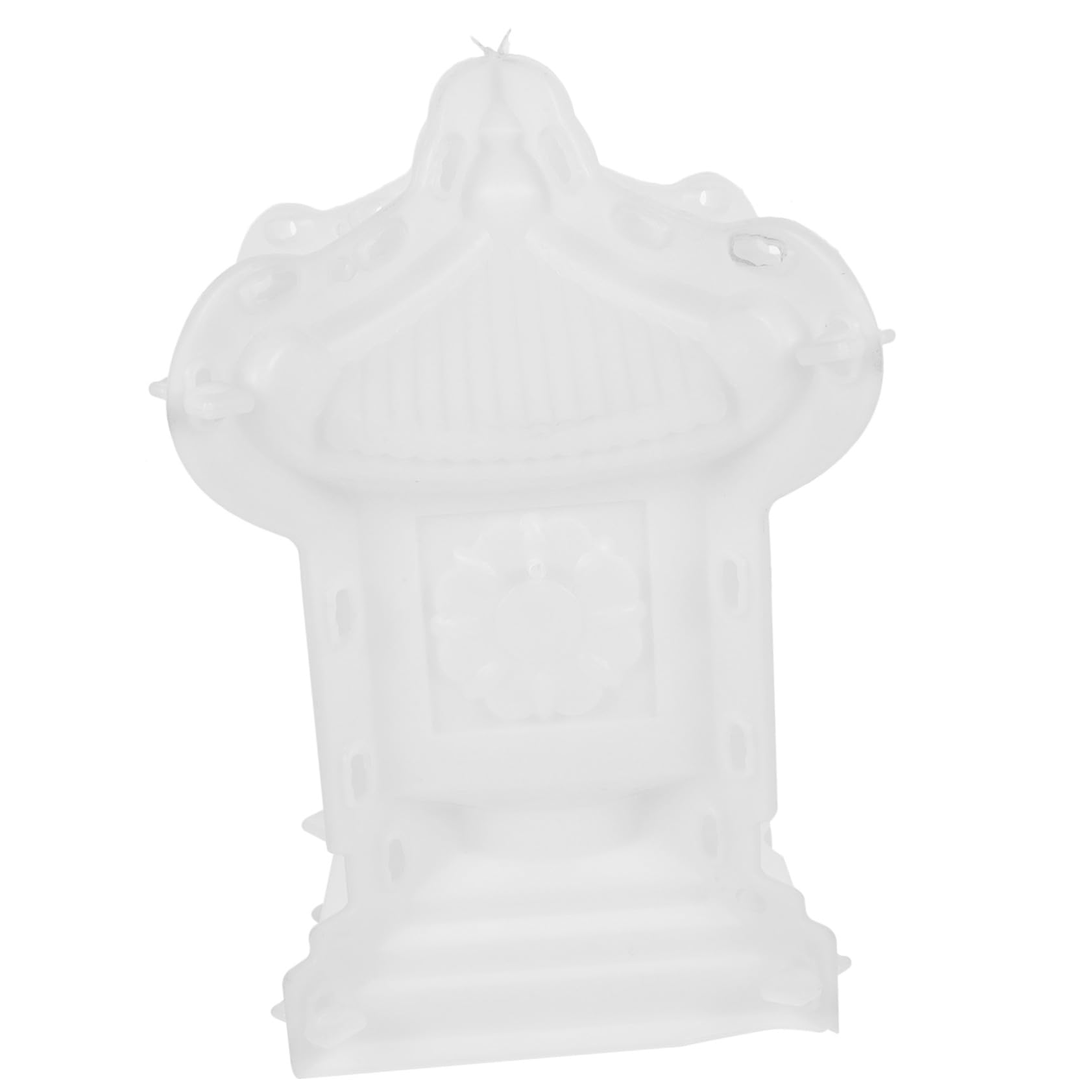 SHINEOFI Molde de Hormigón para Pabellón de Cemento y Molduras Decorativas para Pared, Plástico Blanco, Práctico y Conveniente para Decoración de Jardín Exterior