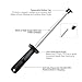 SHARPAL 118N Professional Ceramic Sharpening Fine Honing Rod Steel Kitchen Knife Sharpener Stick, With Anti-Breaking Cap
