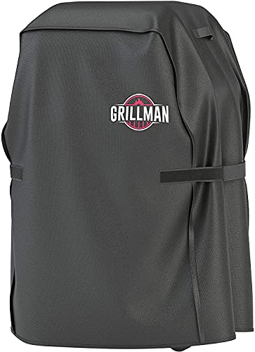 Grillman Grill Cover for Outdoor Grill, BBQ Grill Cover, Rip-Proof, Waterproof, Top Heavy-Duty Large Grill Covers for Outside, Barbecue Cover and Gas Grill Covers (30 L x 26 W x 43 H Inches, Black)