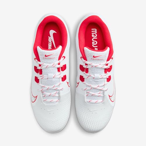 Nike Hyperdiamond 4 Pro Women's Softball Cleats (FZ0922-102, White/University Red/Wolf Grey)4