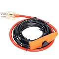 9milelake Cold Weather Pipe and Valve Heating Cable with Built-in Thermostat - 9 Feet