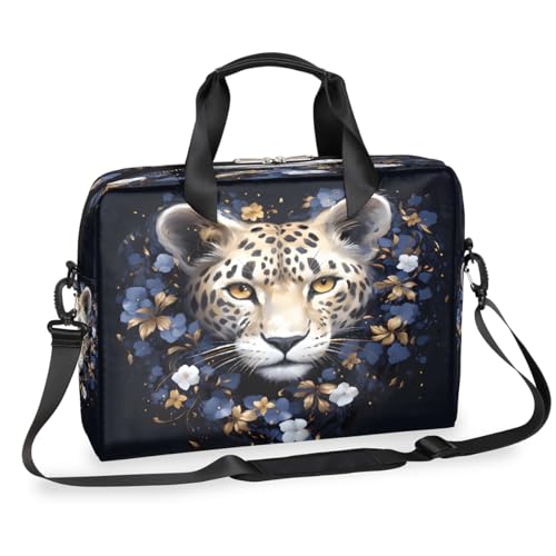 Bolso para laptop 15.6-16 pulg diseño floral y leopardo miniatura 1