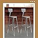 OEF Furnishings OEF6224HB/2 Premium Commercial-Grade All-Purpose Round Stool with Backrest (Height-Adjustable, 24–32 inch Range, Gray Frame, Masonite Wood Seat, 2-Pack)