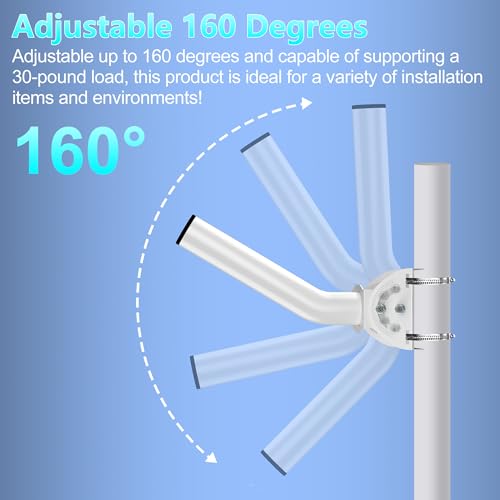 Image of Universal Wireless Bridge Mount | Pole & Wall-Mounted Antenna Mast for Outdoor Antennas, Starlink Extender, Weather Stations & WiFi Extenders | 1.36'' Diameter x 11'' Length