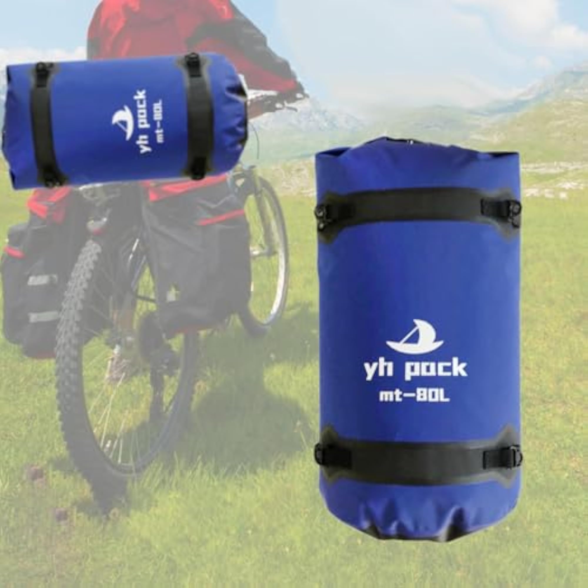 Large Capacity Waterproof Roll-Top Backpack for Outdoor Activities
