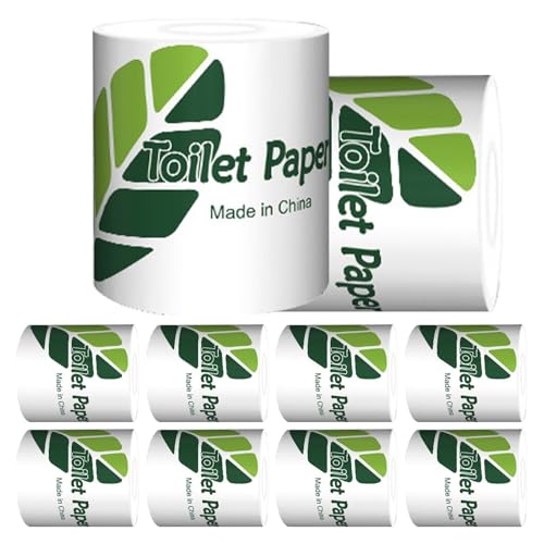 Papel higiénico para baño, 10 rollos de papel higiénico ultrasuave, papel higiénico, media pulpa de madera, servilletas de comedor, papel de baño sostenible para mujeres, hombres, niños, ancianos