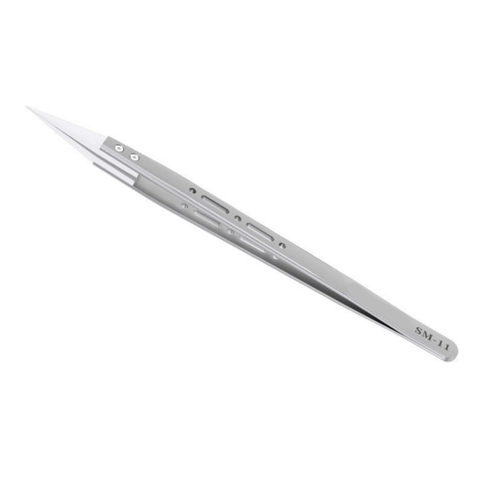 XuQiZZpp Industrial Ceramic Tweezer Precisions Pointed Ceramic Tweezer for Sensitive Components Electronic Repair