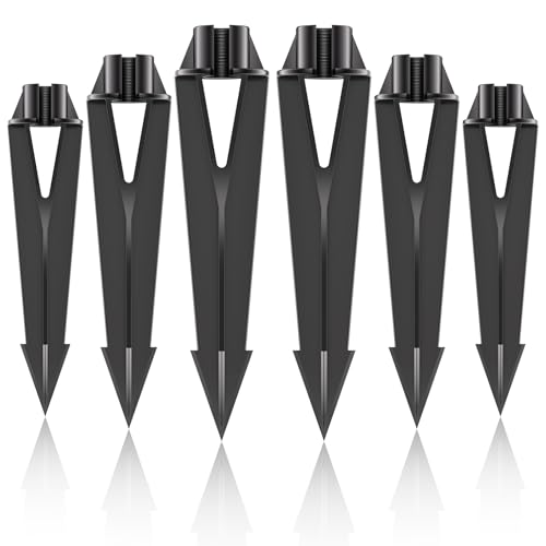 Cheopha Pathway Light Stakes 1/2 NPT Female Thread (0.84 Internal Diameter) Heavy-Duty ABS Stake Corrosion-Resistant for Landscape Light Stakes Replacement 6-Pack