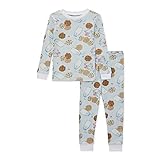 Burt's Bees Baby Baby Boys' PJ Set, Tee and Pant 2-Piece Pajamas, 100% Organic Cotton, Homemade Cookies, 5T