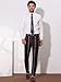 Lars Amadeus Men's Casual Black Striped Dress Pants Slim Fit Flat Front Contrast Color Skinny Trousers 34 Dark Black