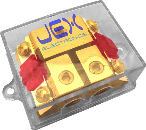 Jex Electronics 2/Twin/2X AFS in-Line Fuse Holder Distribution Block Stereo/Audio/Car + 30A-100A