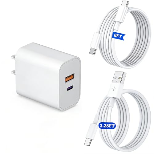 Motorola 30W PPS USBC Charger with 6.6FT USBC Cable and 3.3FT USBA Cable for Moto G Play 2024/2023/2026, G Power 2025/2024/2023 5G, G Stylus 2024/2023/2022 5G, G 2025-2023, Edge 2025-2021