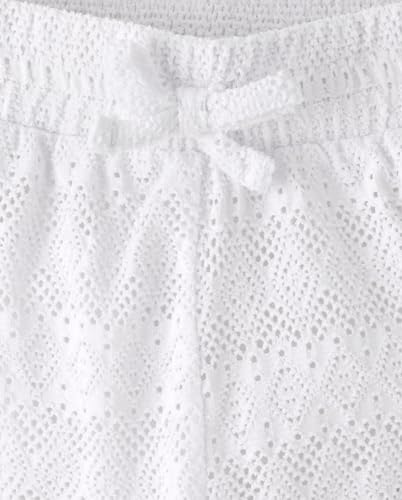 Image of The Children's Place Girls' Linen-Blend Wide Leg Beach Pants