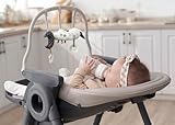 Allis Baby Lola Adjustable Folding High Chair with Multiple Height and Seat Positions, Removable Tray, 5 Point Harness, Portable Highchair for Babies and Toddlers (Light Grey) - Image 3