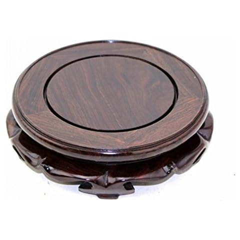 Goldy&Wendy Rosewood Circular display stand with non-slip mat.(4.8" Inside Diameter, 1 Pack) Cover