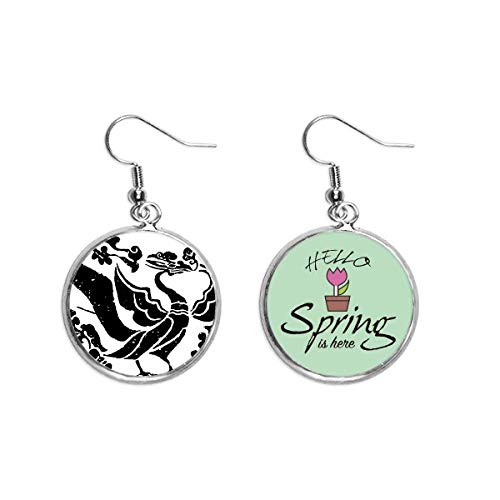 Pendientes de primavera con colgante de aves estilo chino Wei Jin para lucir en eventos