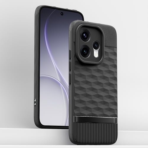Image of Pikkme Back Cover for Oppo Reno 15 5G Soft Grip 3D Hexa Cube Texture Silicone Bumper Case (Black)