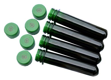 100 x Petling klar und grün gemischt mit farbigen Deckel FTF Geocaching Versteck, Petlinge, Preform, PET Preform, Logbücher, Probengefäß, 25 ml, Produkt proben, Fasching, Röhrchen