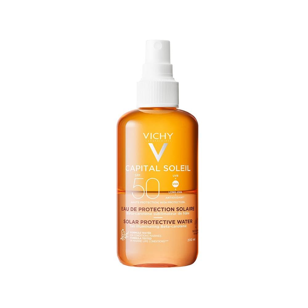 VICHYCapital Soleil Tan Illuminating Solar Protective Water SPF50 For All Skin Types, 200ml